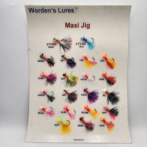 Yakima Wordens Lures Maxi Jig Sample Display Board Fishing Lures 547680